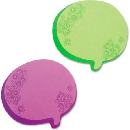REDI-TAG Redi-Tag® Thought Bubble Notes 22102, 2-3/4" x 3", Neon Green, 76 Sheets, 2/Pack 22102